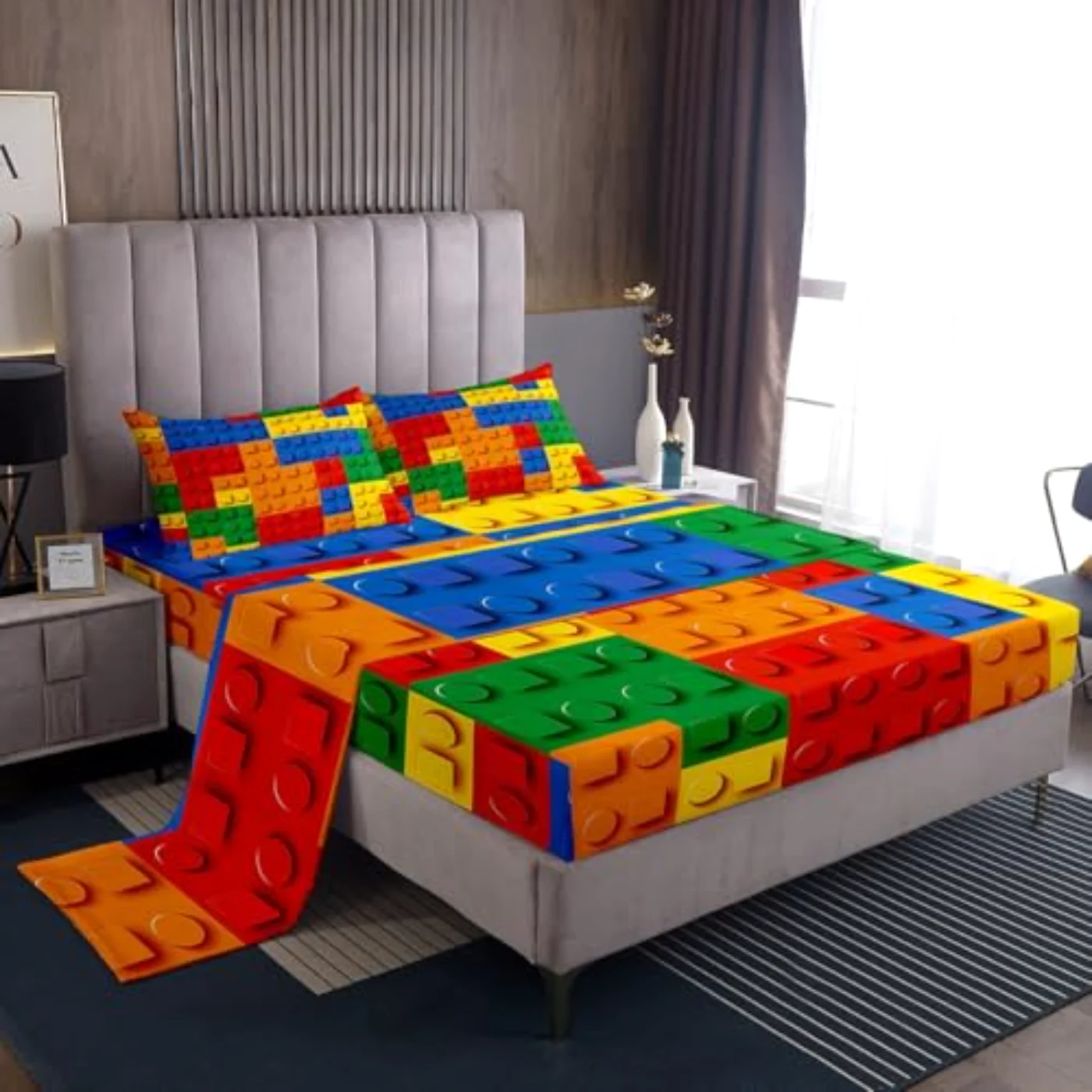 D Building Blocks Sheet Set, Twin