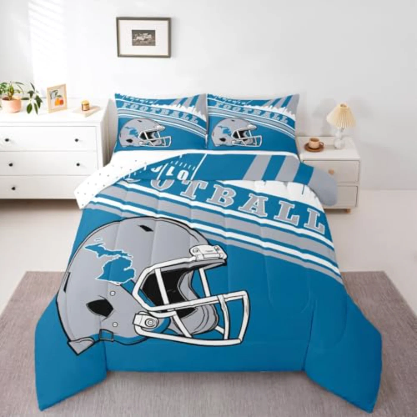 Gridiron Theme Comforter Set, Full