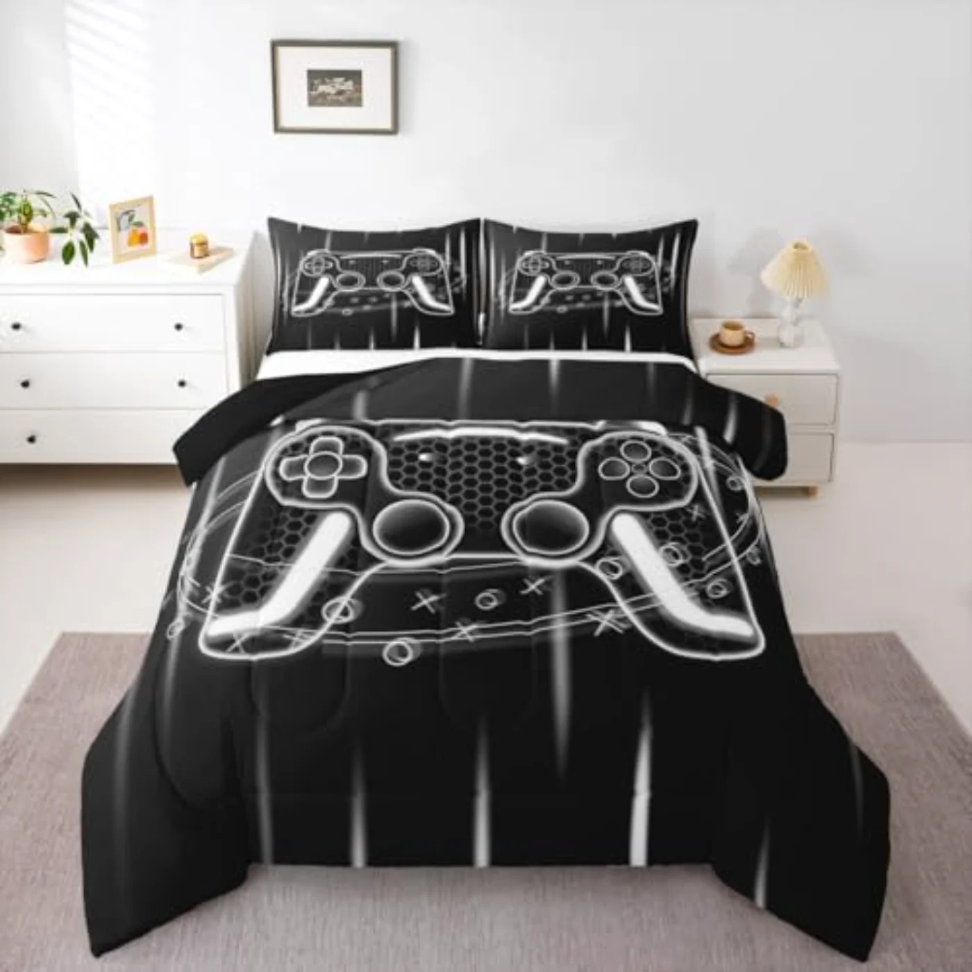 Gamepad Game Joysticks Kids Boys Comforter Set, Twin