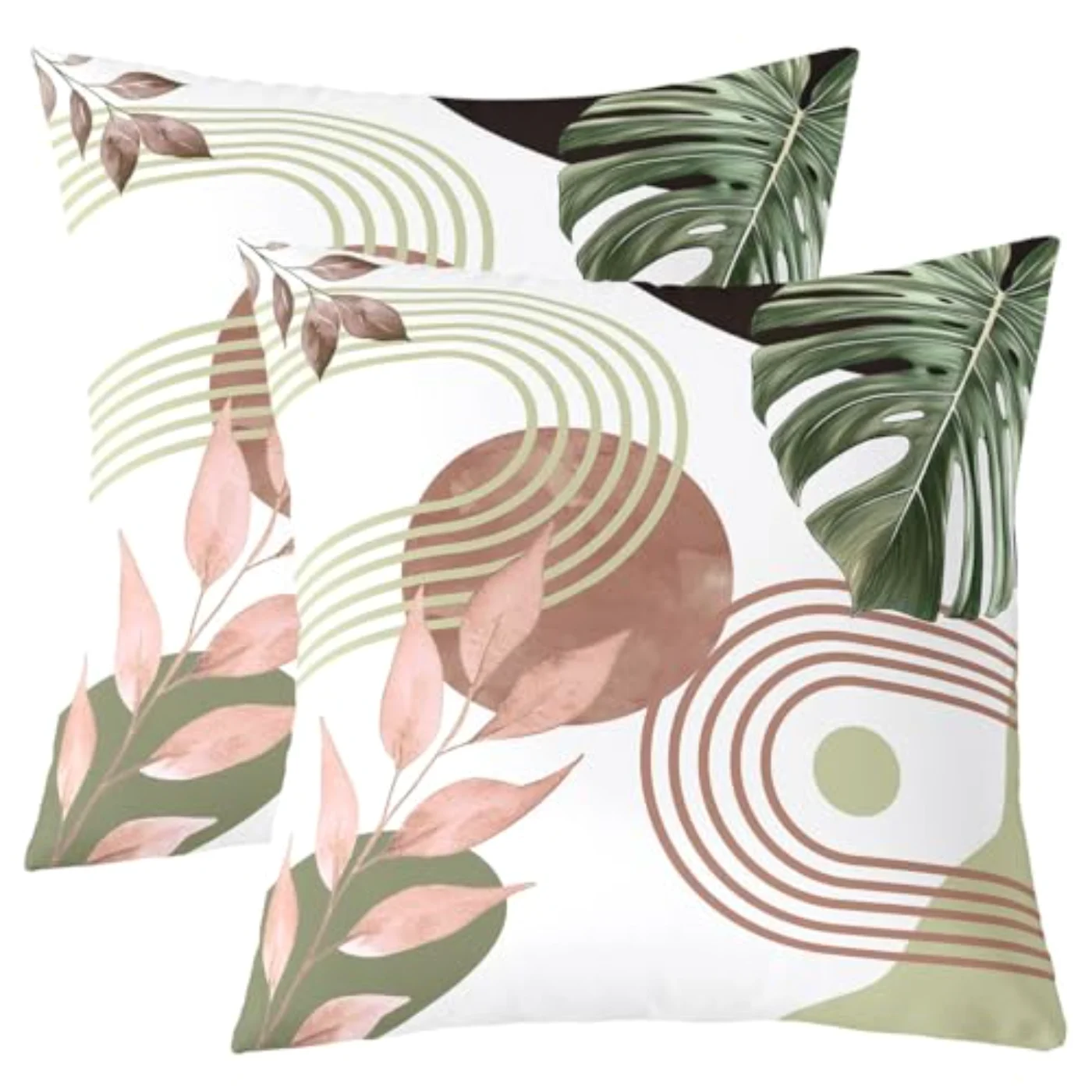 Pink Green Boho Throw Pillow Pillow Covers