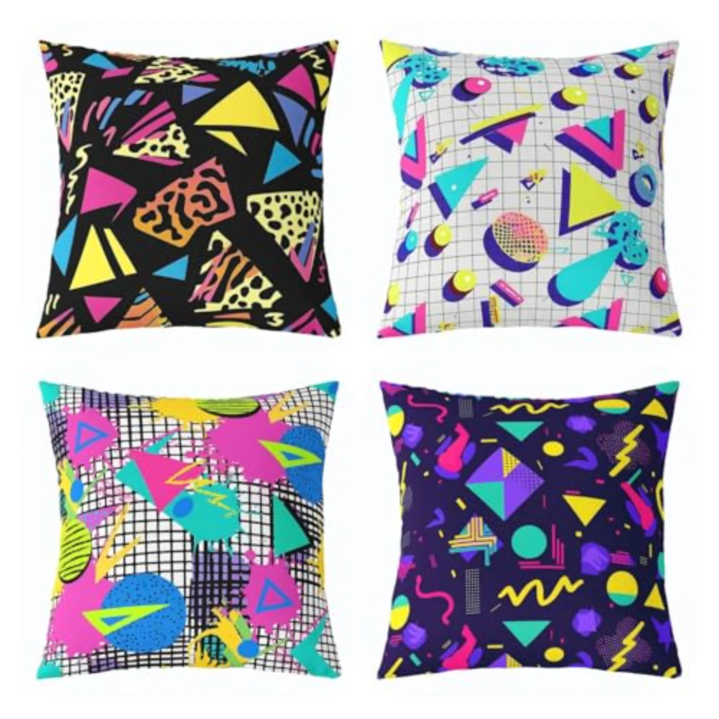 Memphis Throw Pillow Covers Watercolor Pillow Covers