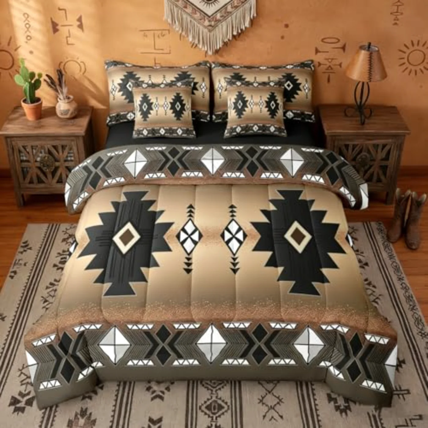 Boys Western Aztec Comforter Set, Queen