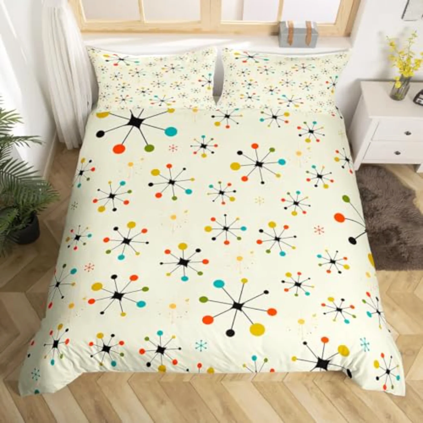Modern Mid Century Retro Atomic Duvet (FPY1)