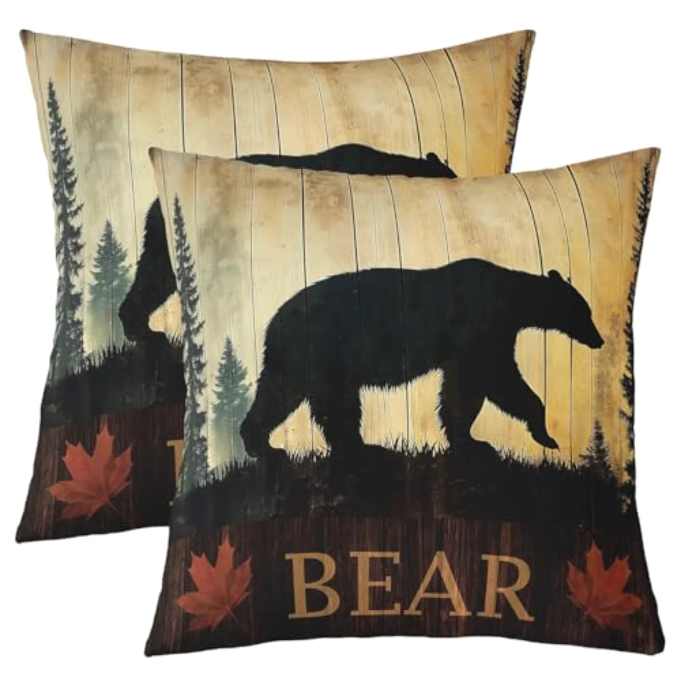 Black Bear Throw Pillow Covers Pillow Covers