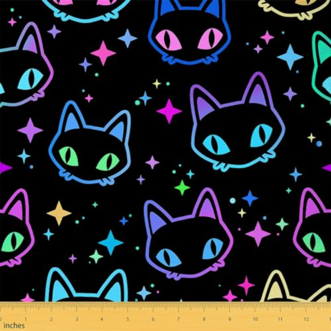 Rainbow Cat Decorative Fabric By Comforter Set