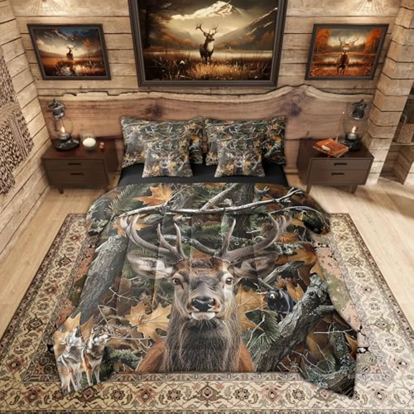 Deer Hunting In Bag Kids Comforter Set, King