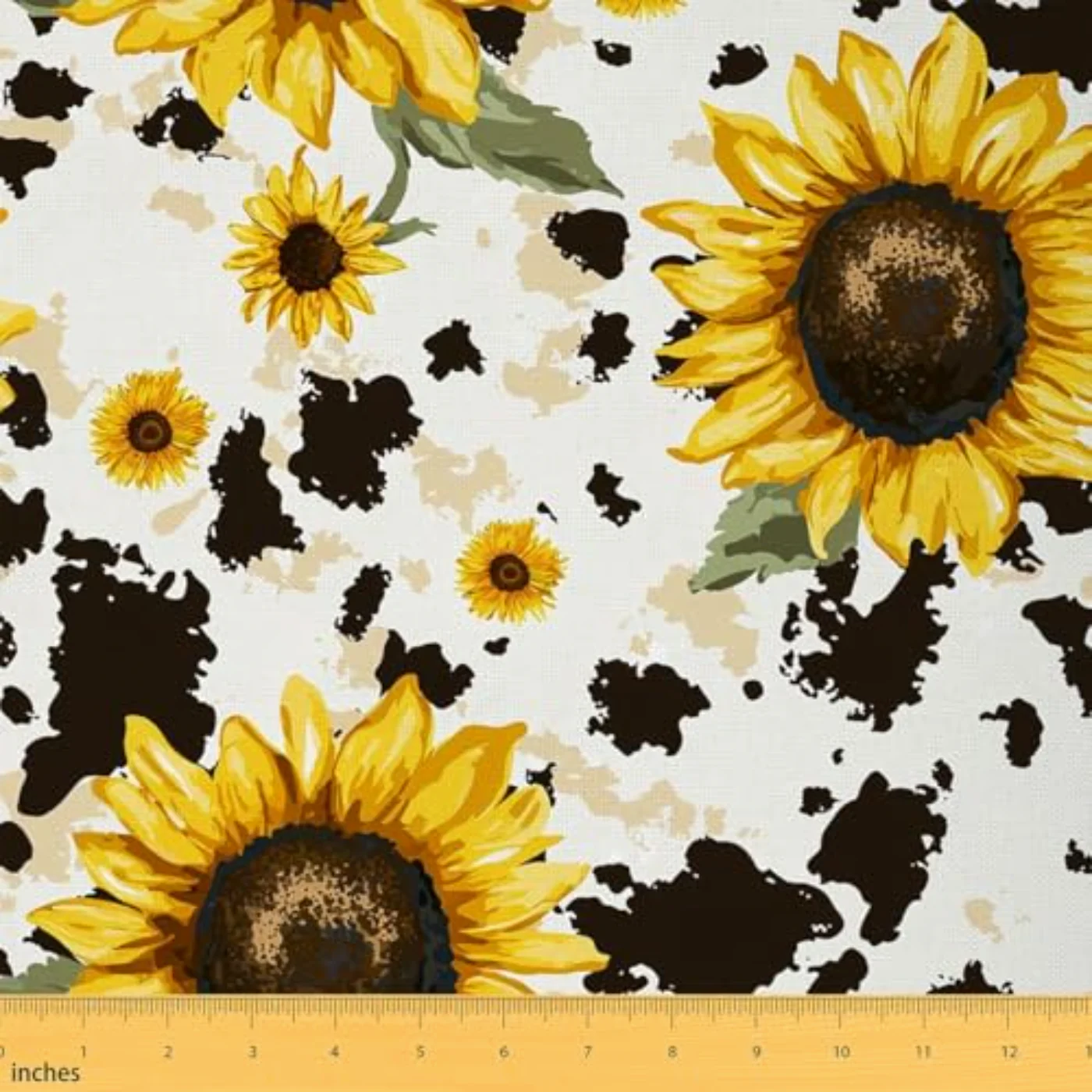 Sunflower Cow Upholstery Fabric Comforter Set