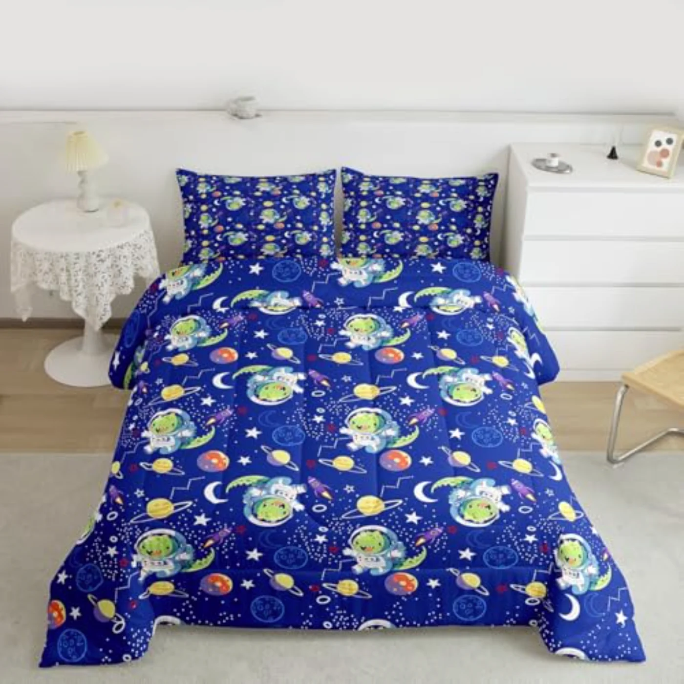 Astronaut Dinosaur - Space Themed Comforter Set, Twin