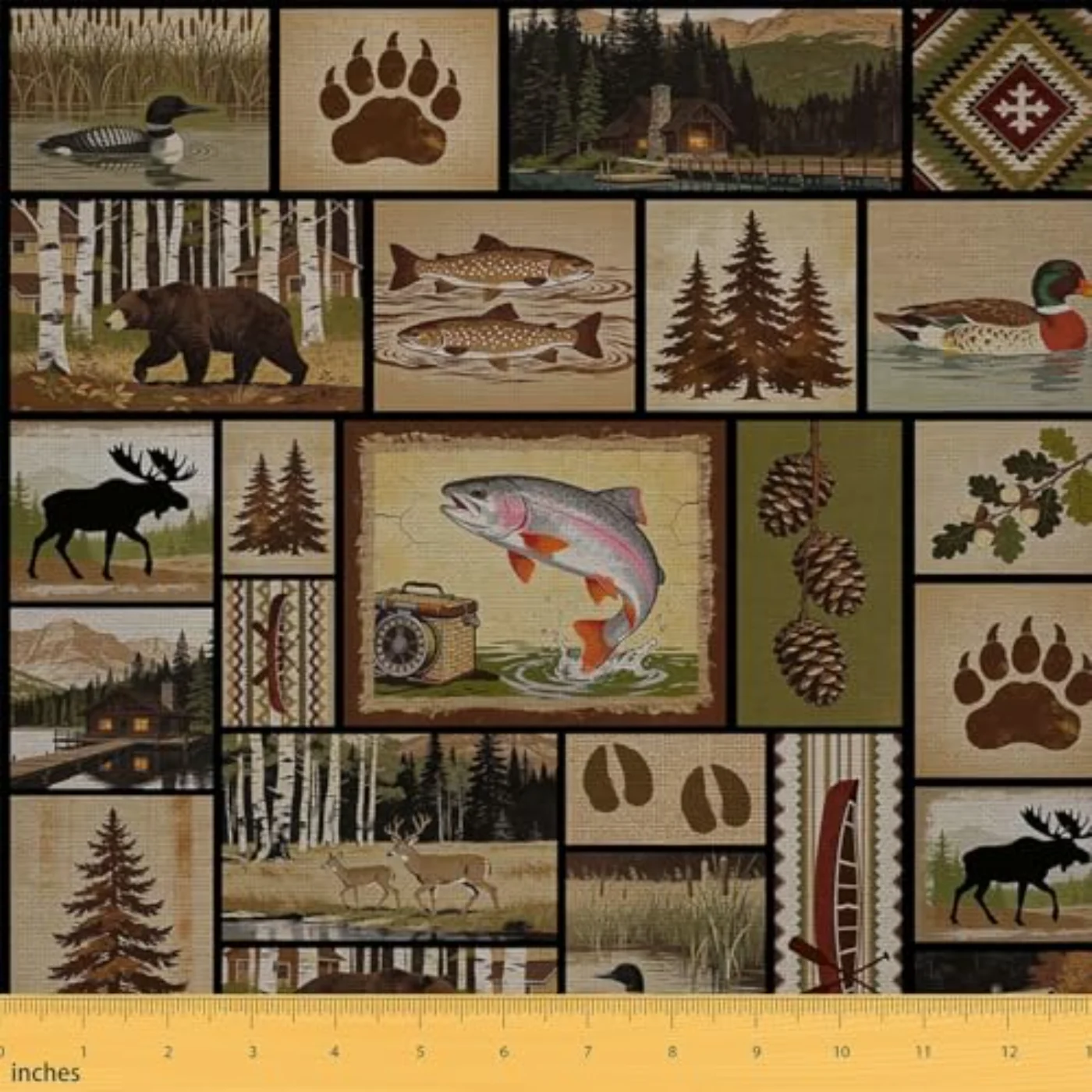 Rustic Lodge Upholstery Fabric By Comforter Set