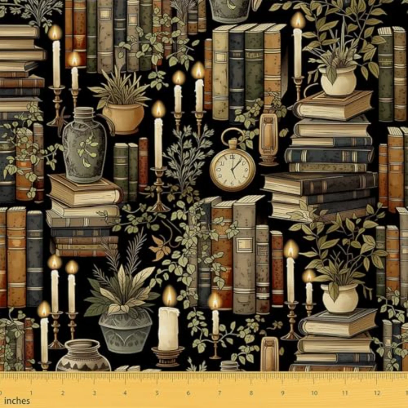Vintage Bookshelf Flannel Fabric By Comforter Set