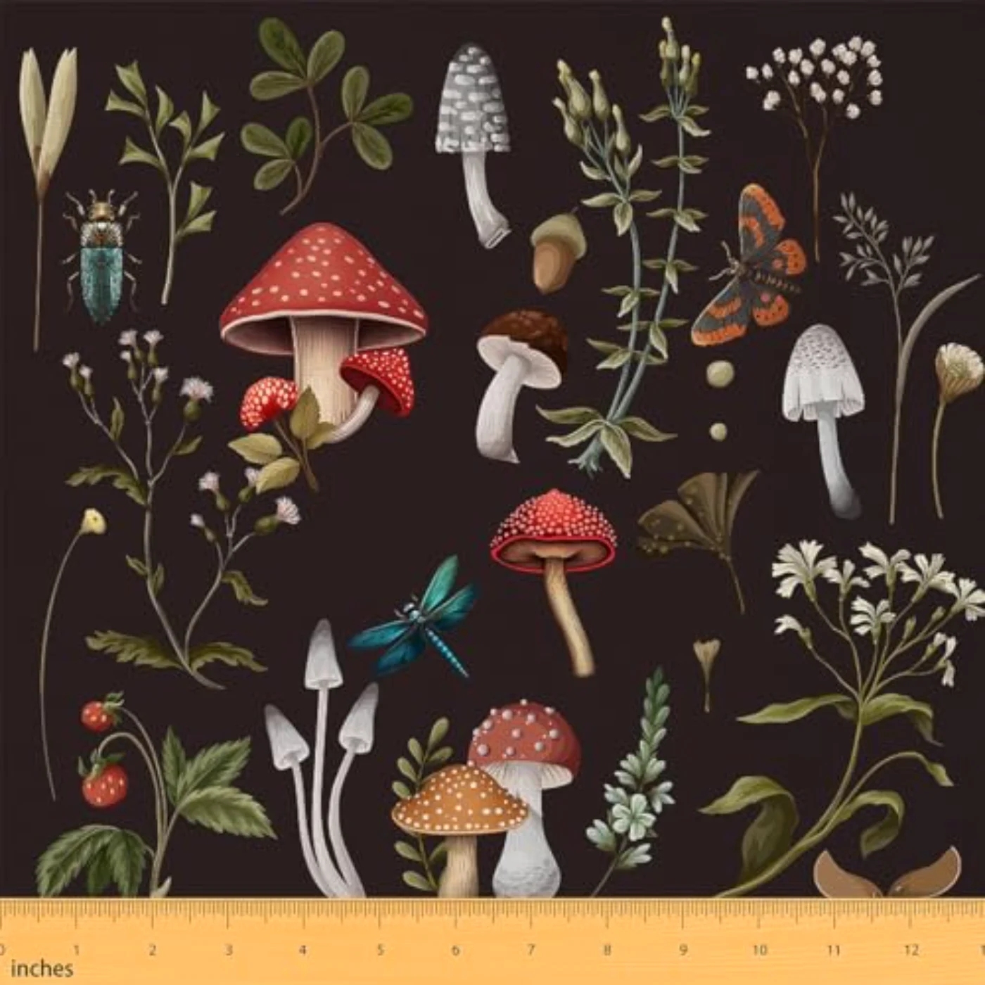 Kids Mushroom Upholstery Fabric - Comforter Set