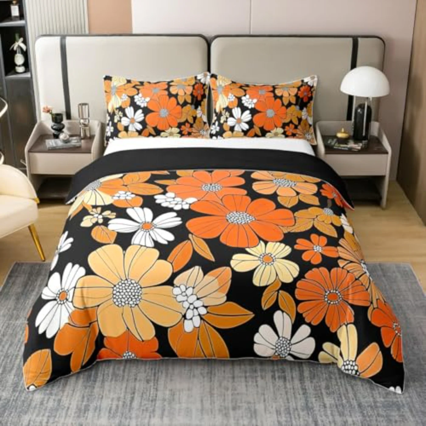 Cotton Vintage S S Groovy Duvet Cover, Full