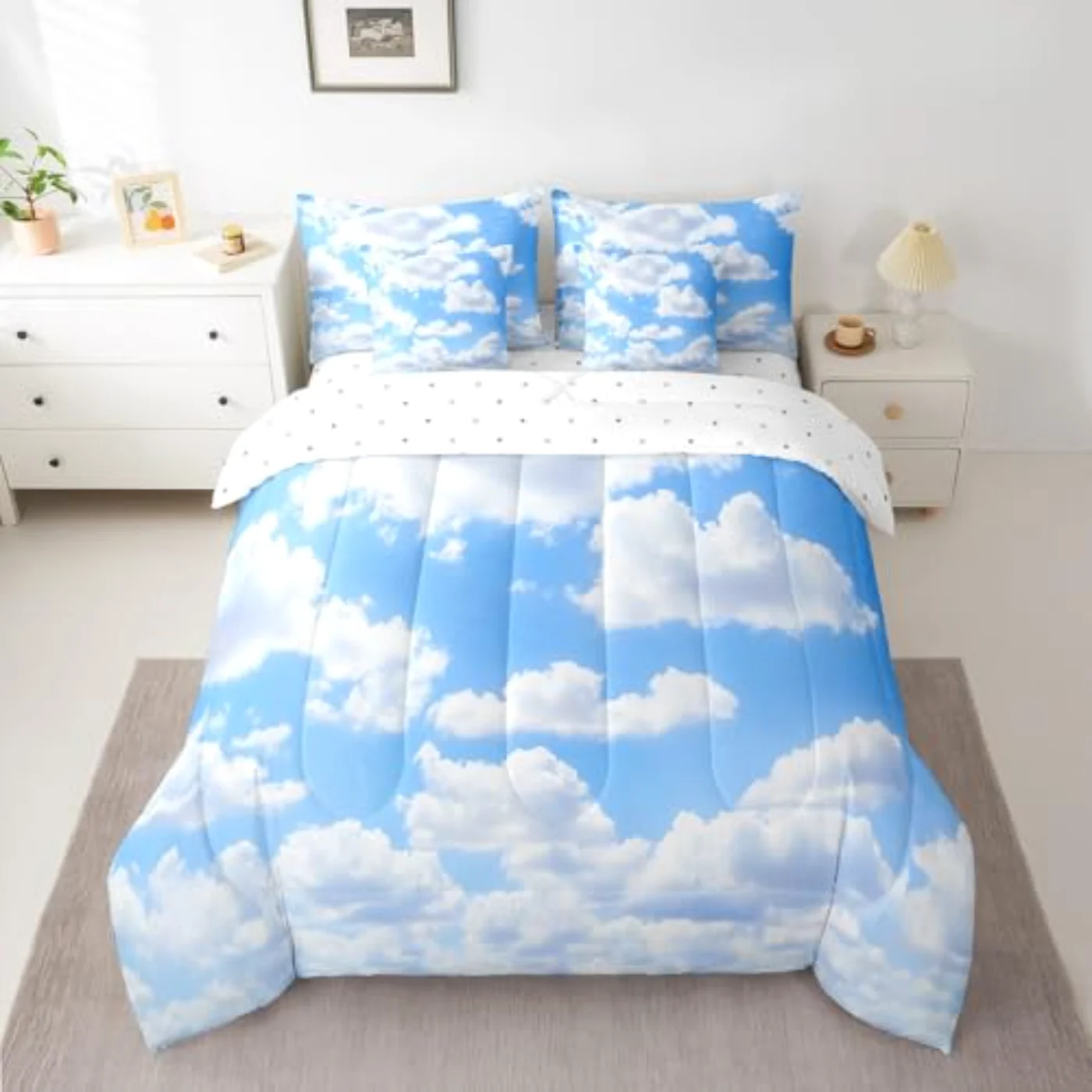 Blue Cloud Comforter Set, Full