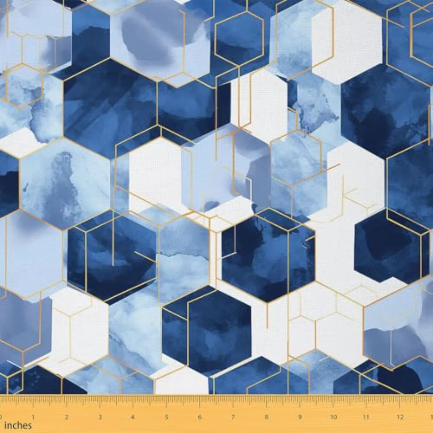 Geometric Fabric By Yard Comforter, Blue & Navy
