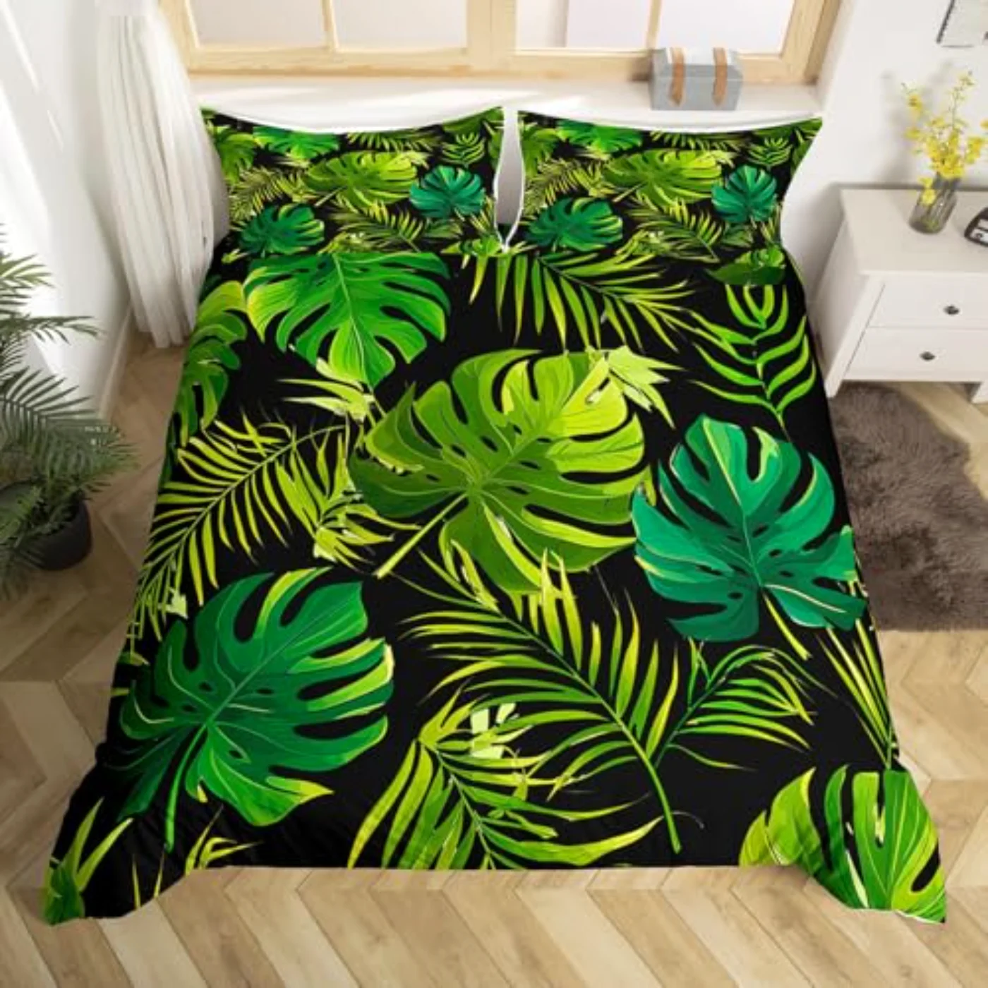 Palm Leaf Duvet Cover, Queen