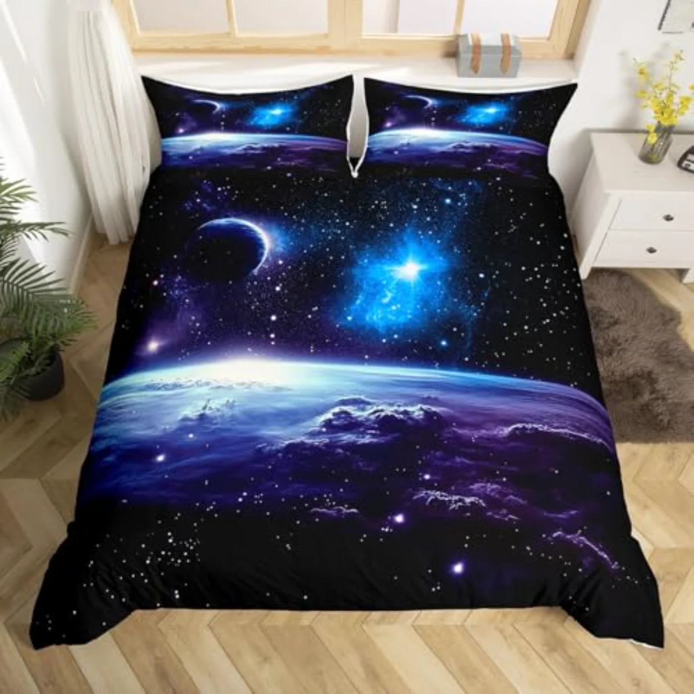 Galaxy Outer Space Duvet Cover, Twin