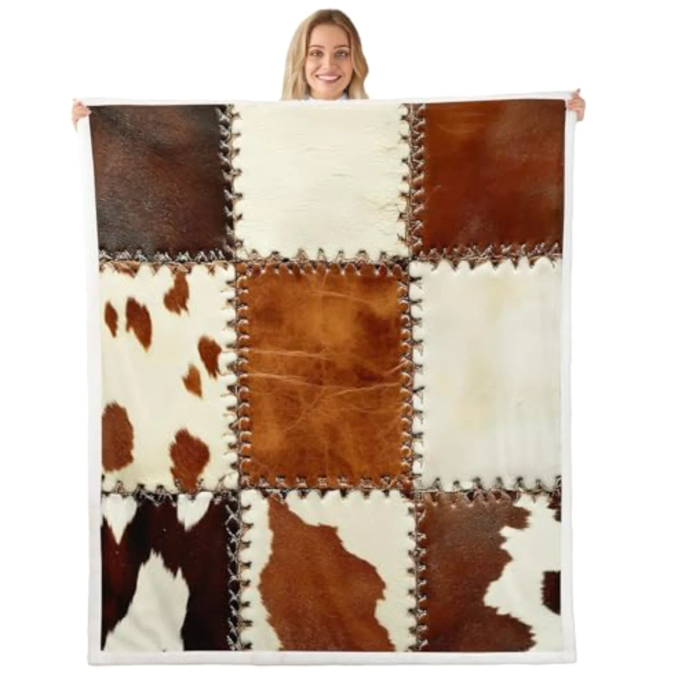 Brown Cow Print Throw Blanket Throw