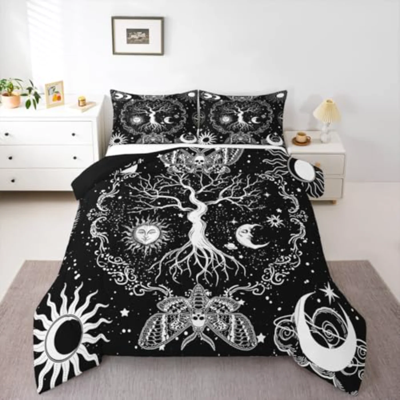 Tree Life Sun Moon Comforter Set, Twin