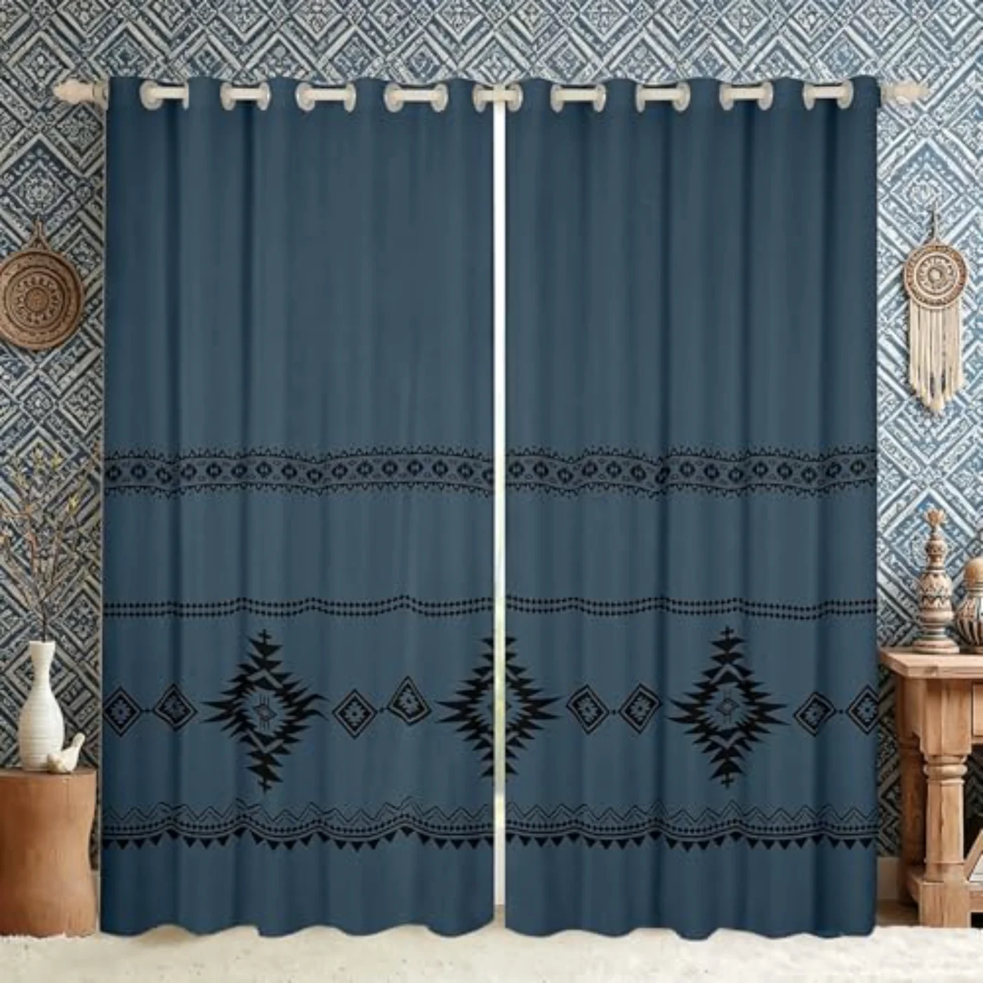 Western Blackout Curtains Curtains, Grey & Slate