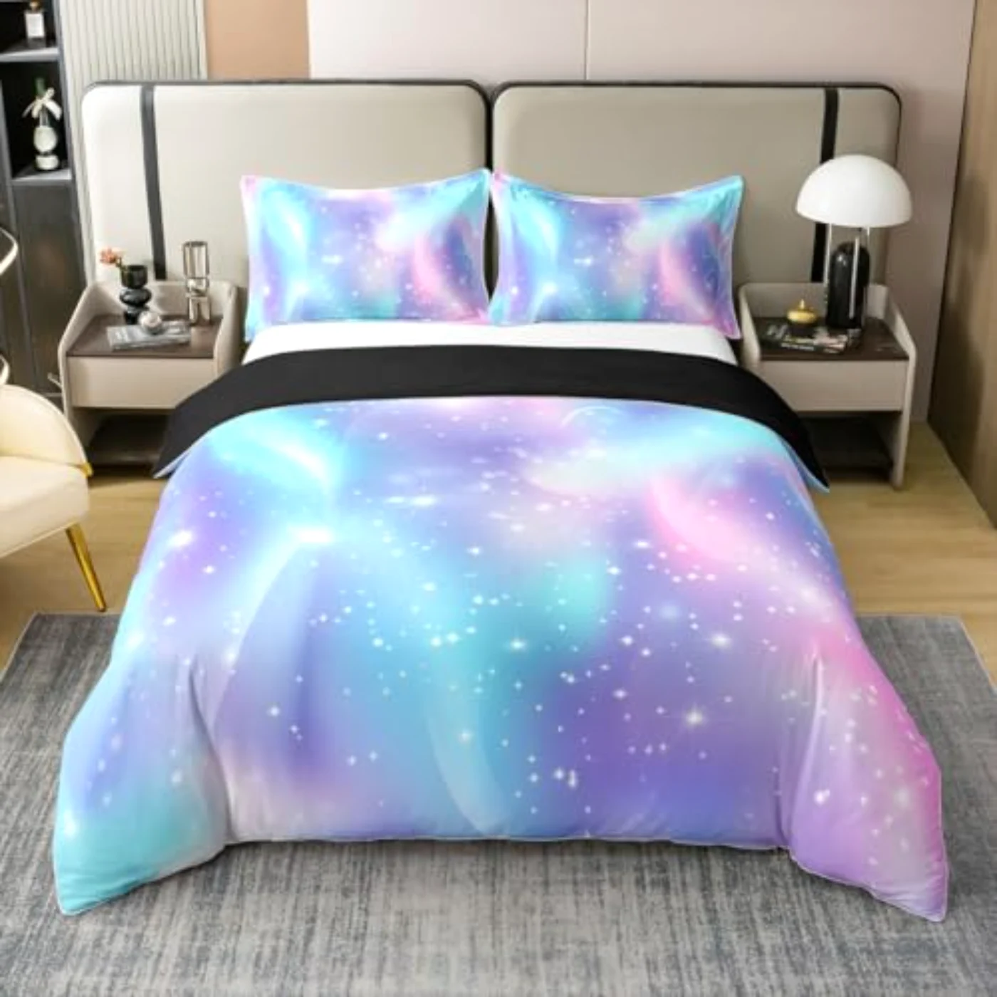 Cotton Ombre Rainbow Tie Dye Duvet Cover, Twin