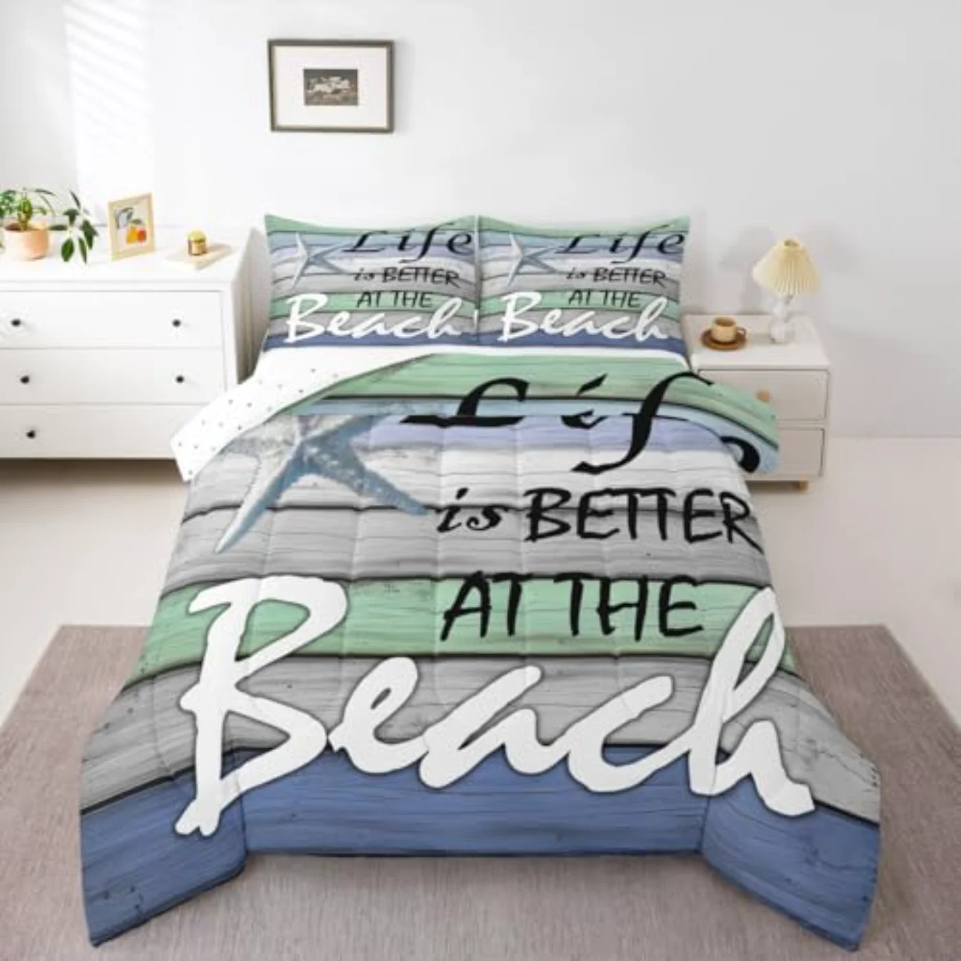 Beach Theme Comforter Set, Twin