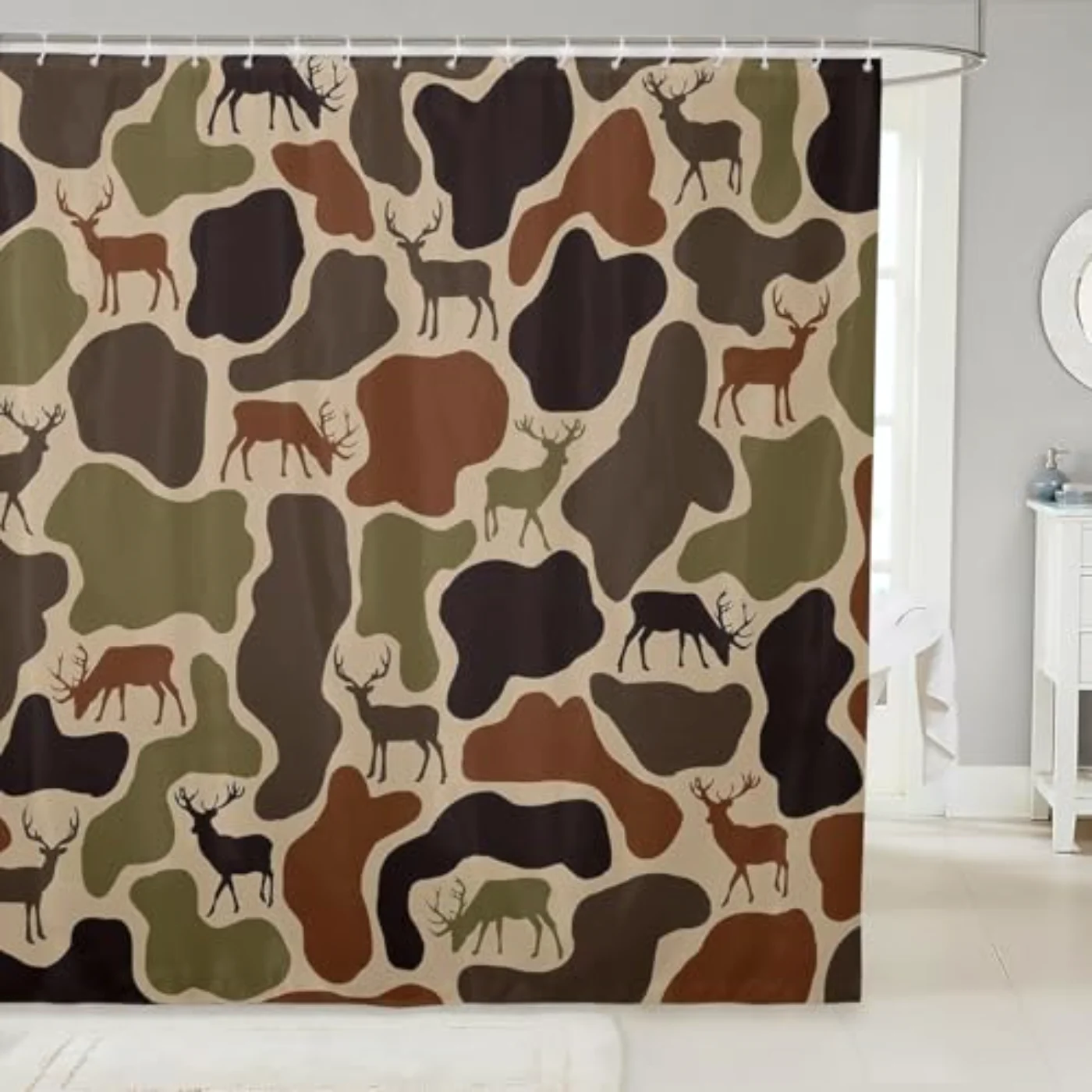 Camo Deer Shower Curtain Wx72 Shower Curtain