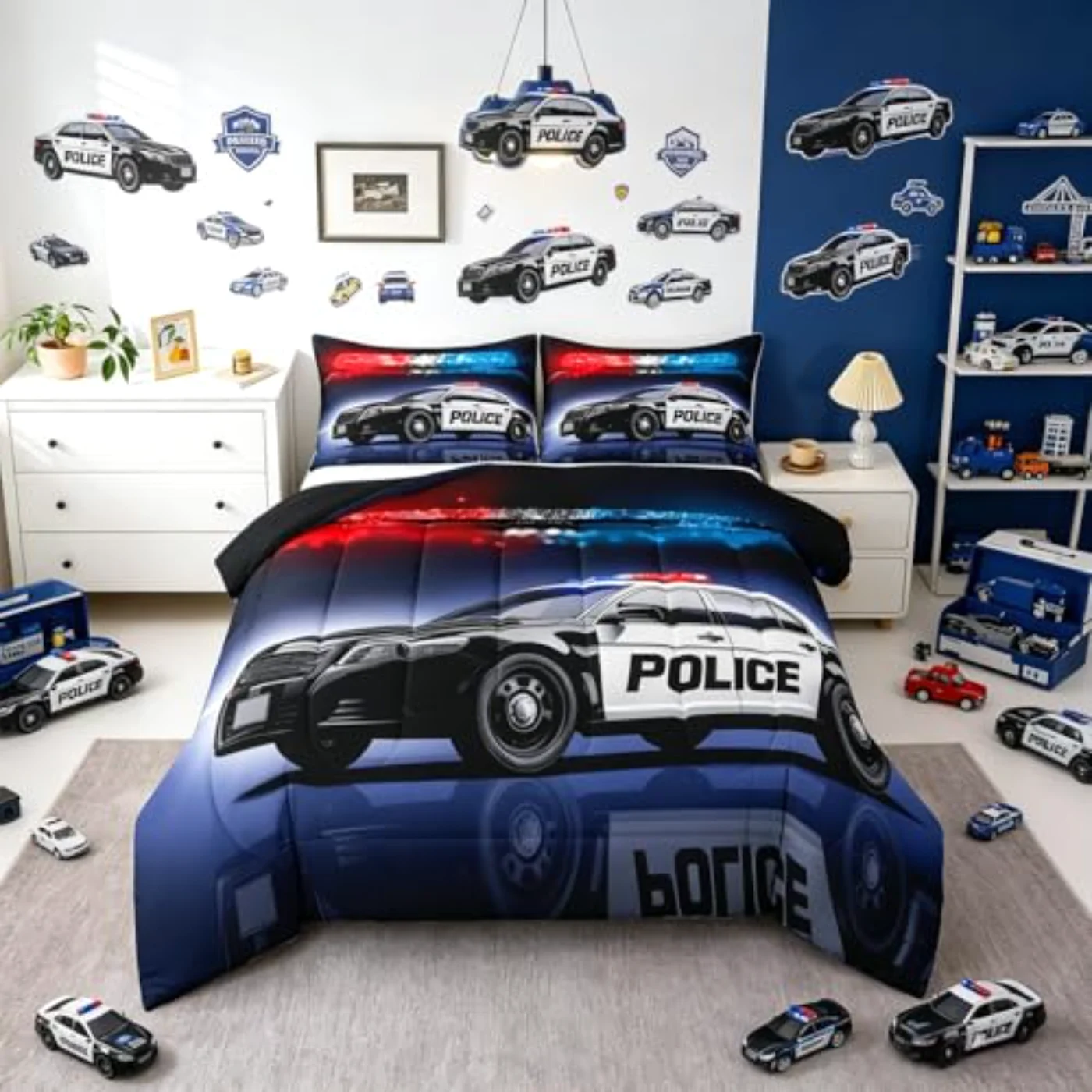 Police Car Comforter Set, Twin