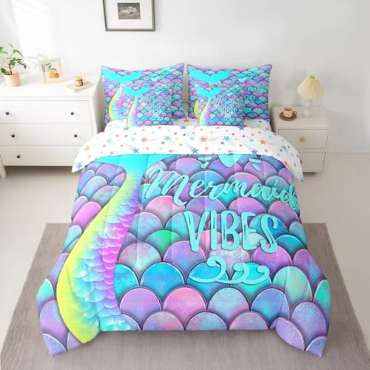 Mermaid In Bag Comforter Set, Full