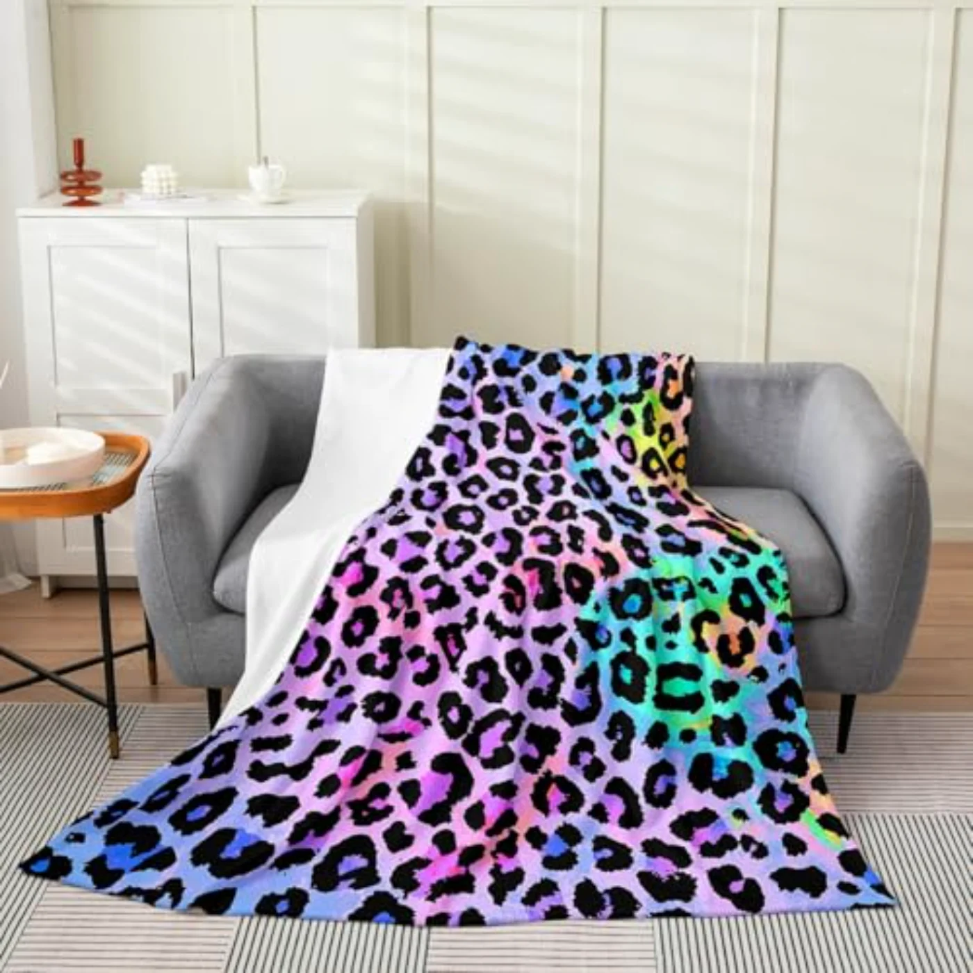 Women Cheetah Printed Throw Blanket Throw