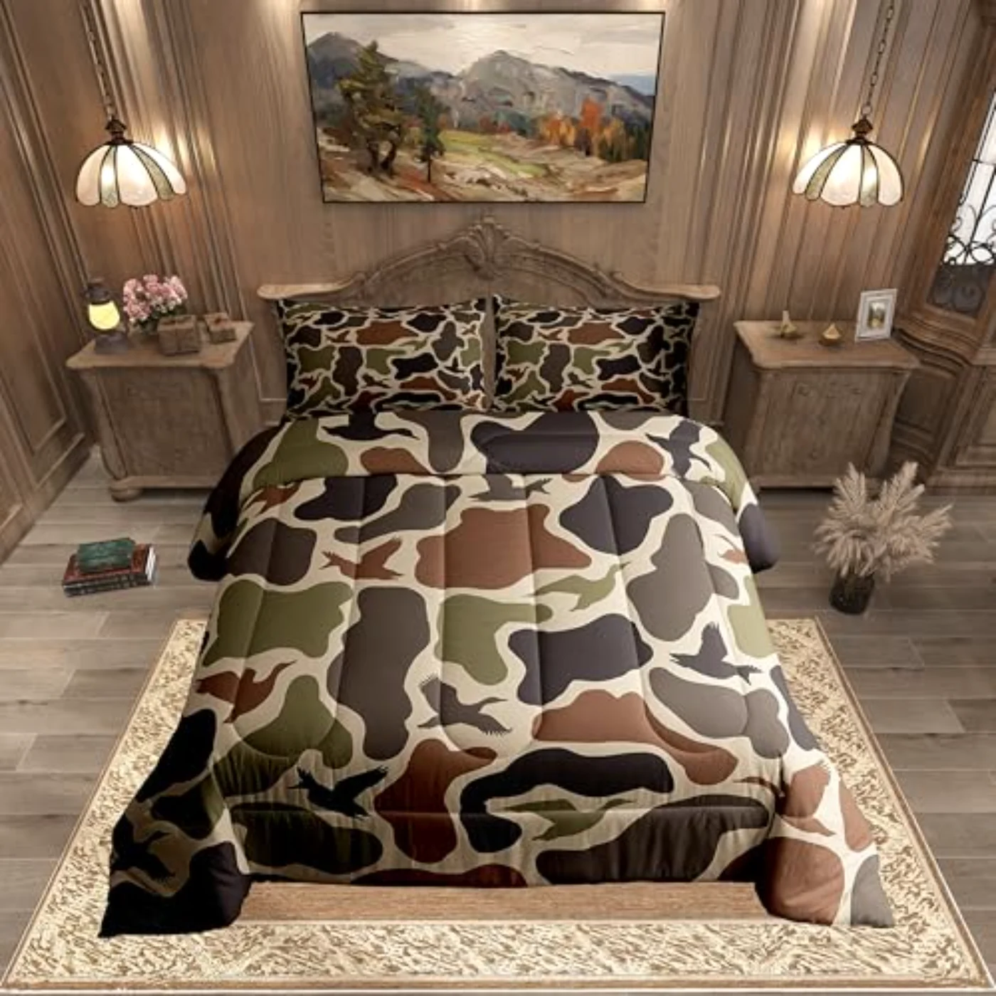 Duck Hunting Army Camo Kids, Green & Sage (Z52H)