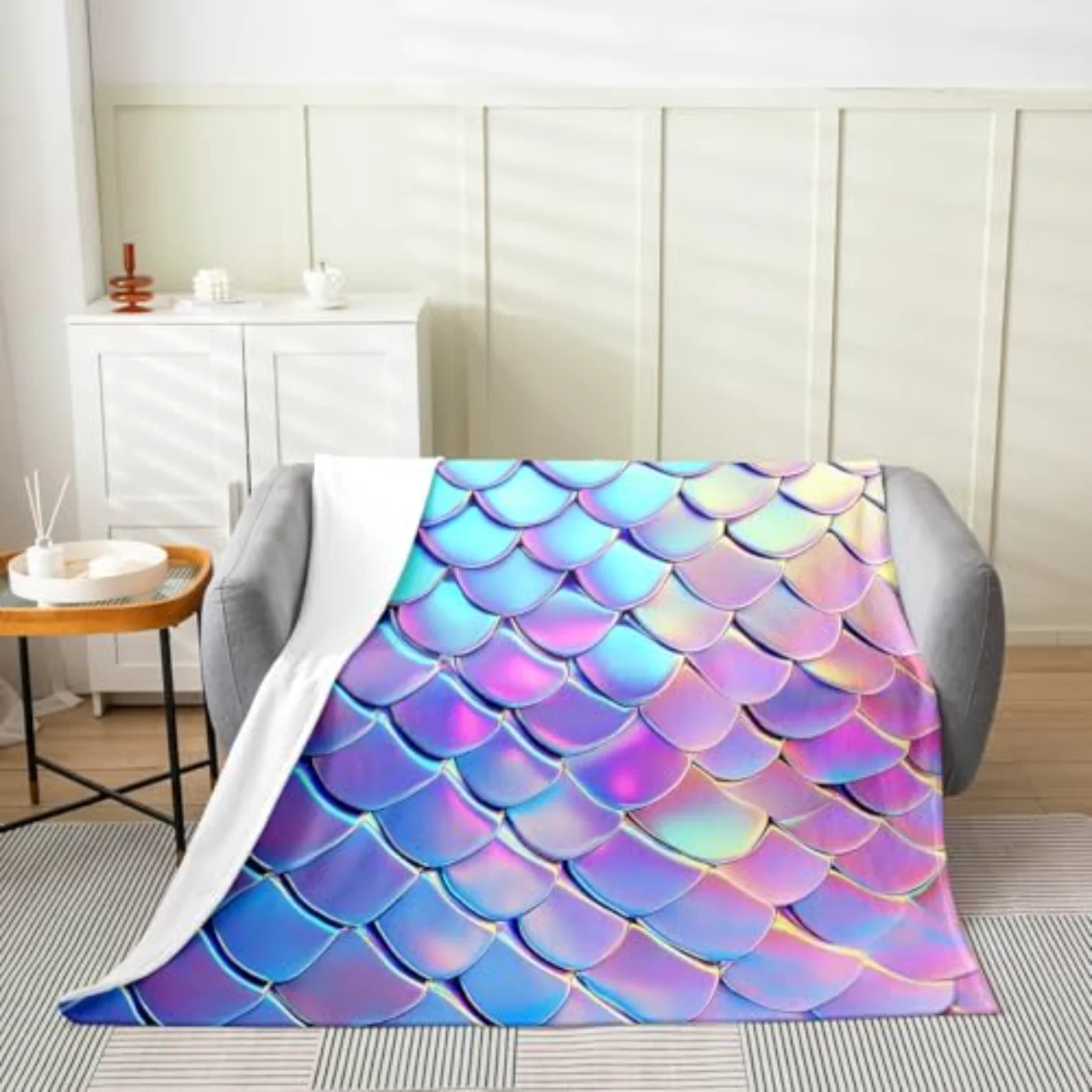 Girls Mermaid Blanket Throw