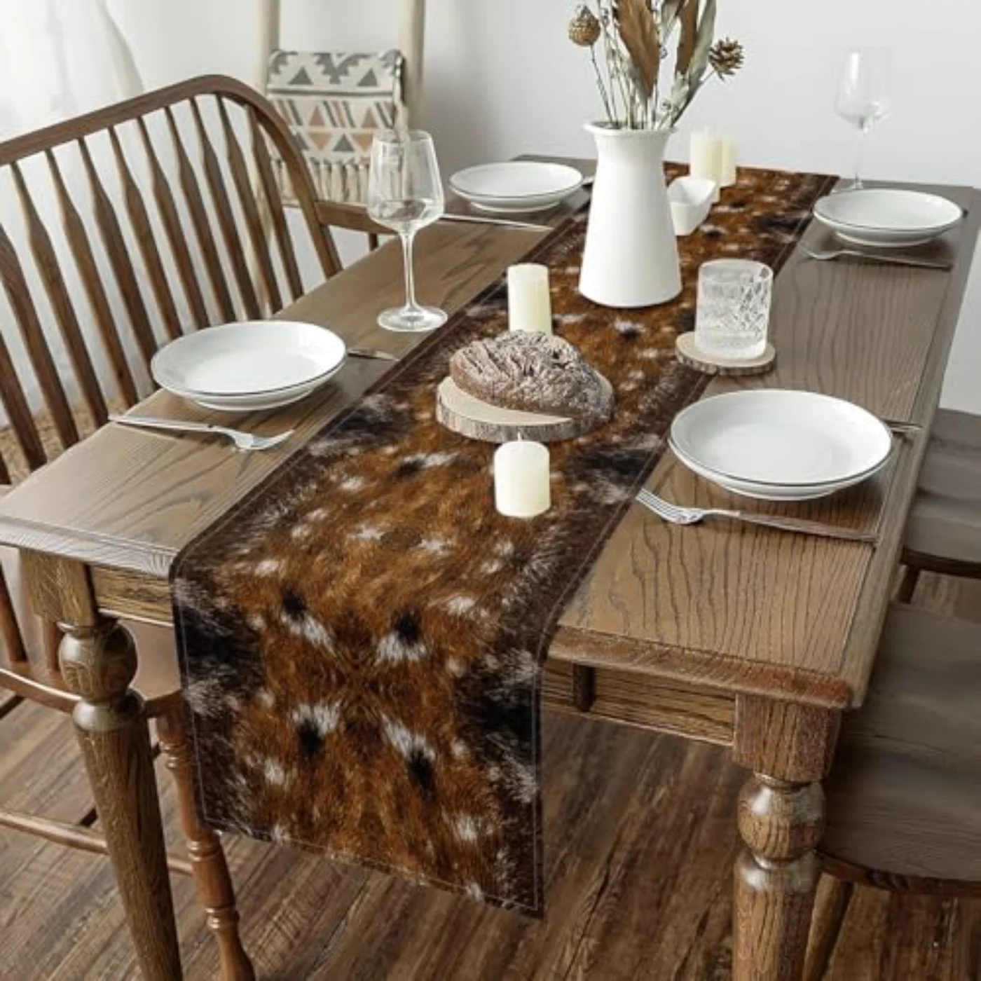 Deer Skin Table Runner X90 Table Linen