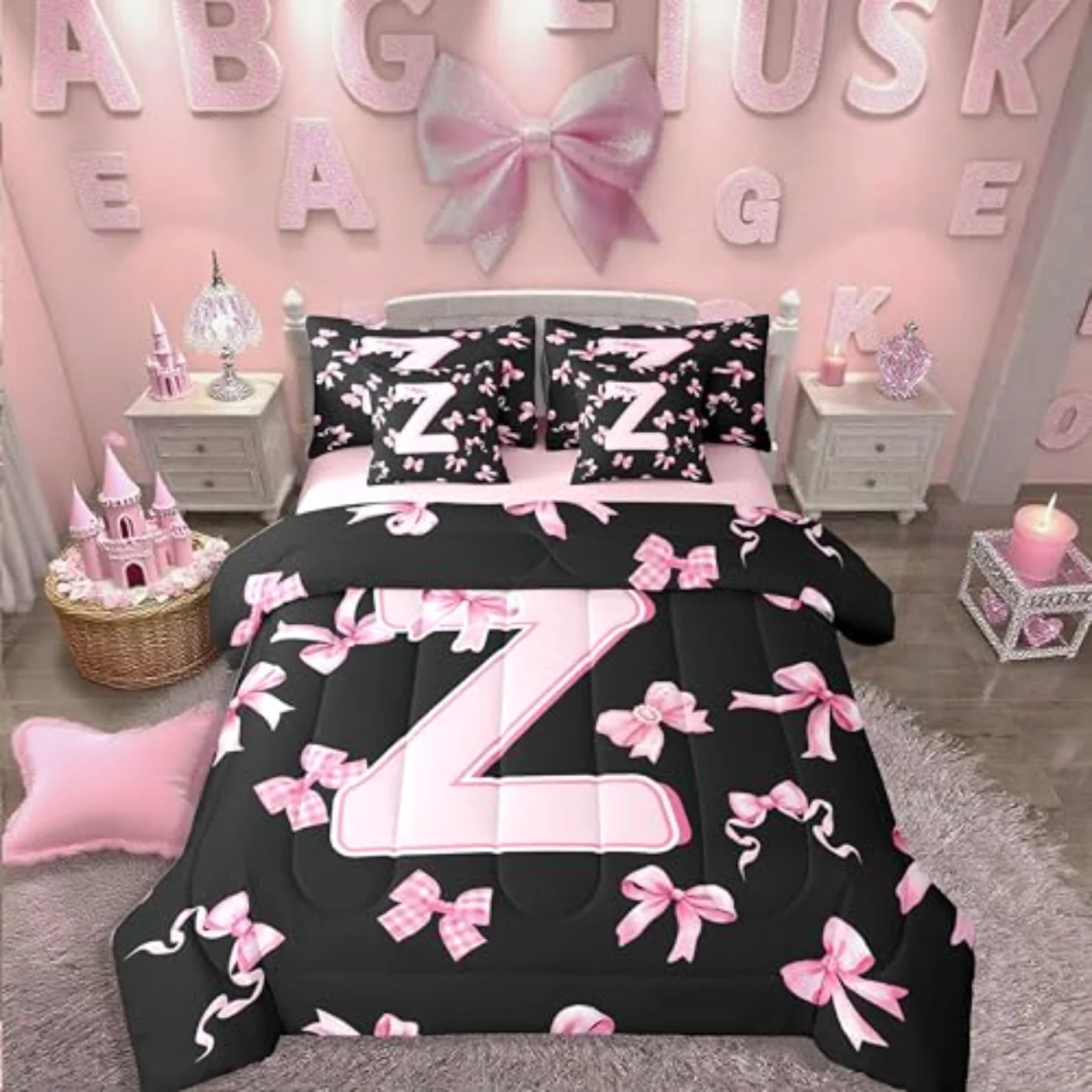 Initial Letter Z Sheets Teen Quilt, Twin