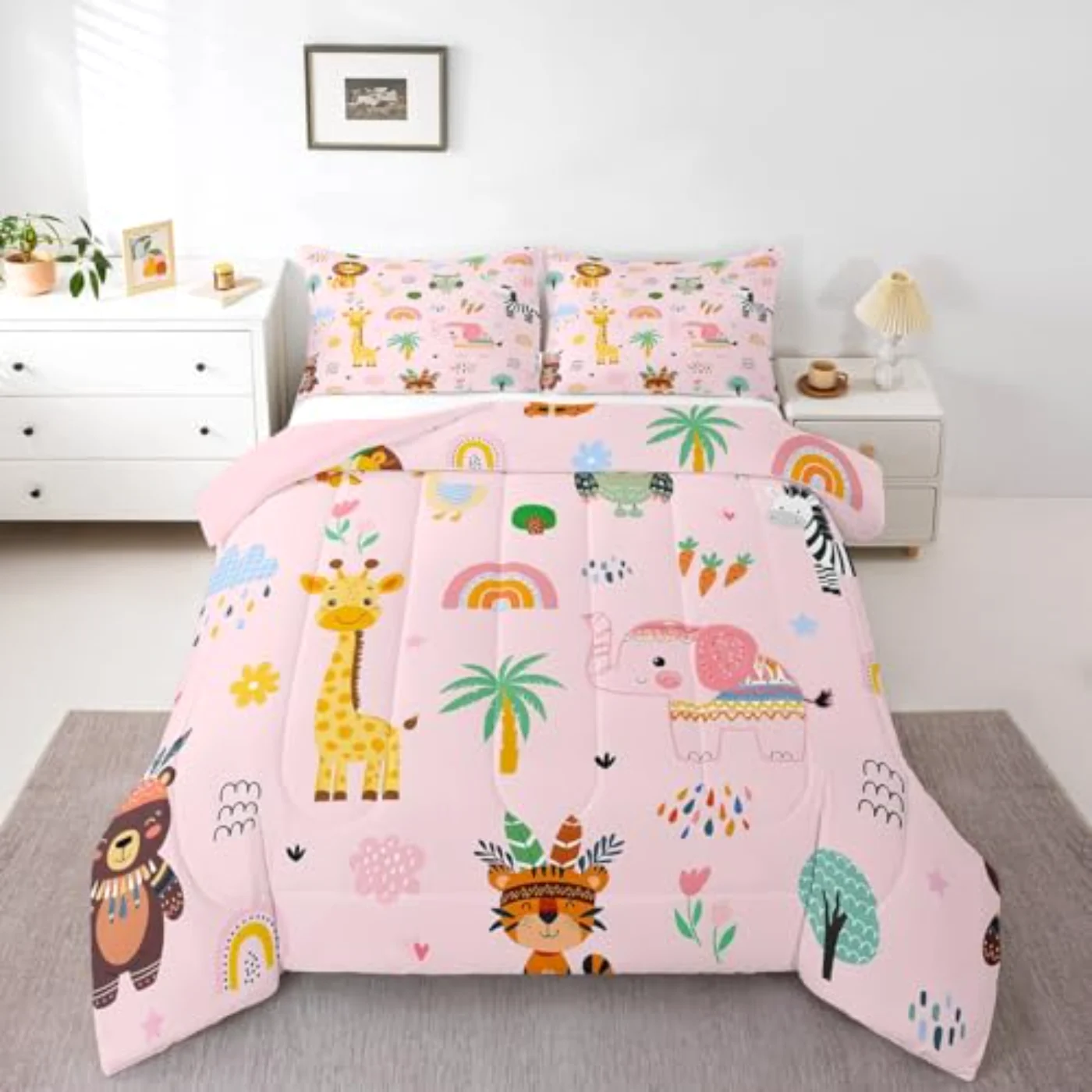 Kids Animal Print Comforter Set, Full