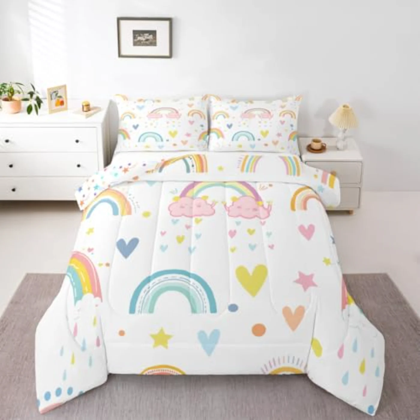 Rainbow Comforter Set, Twin