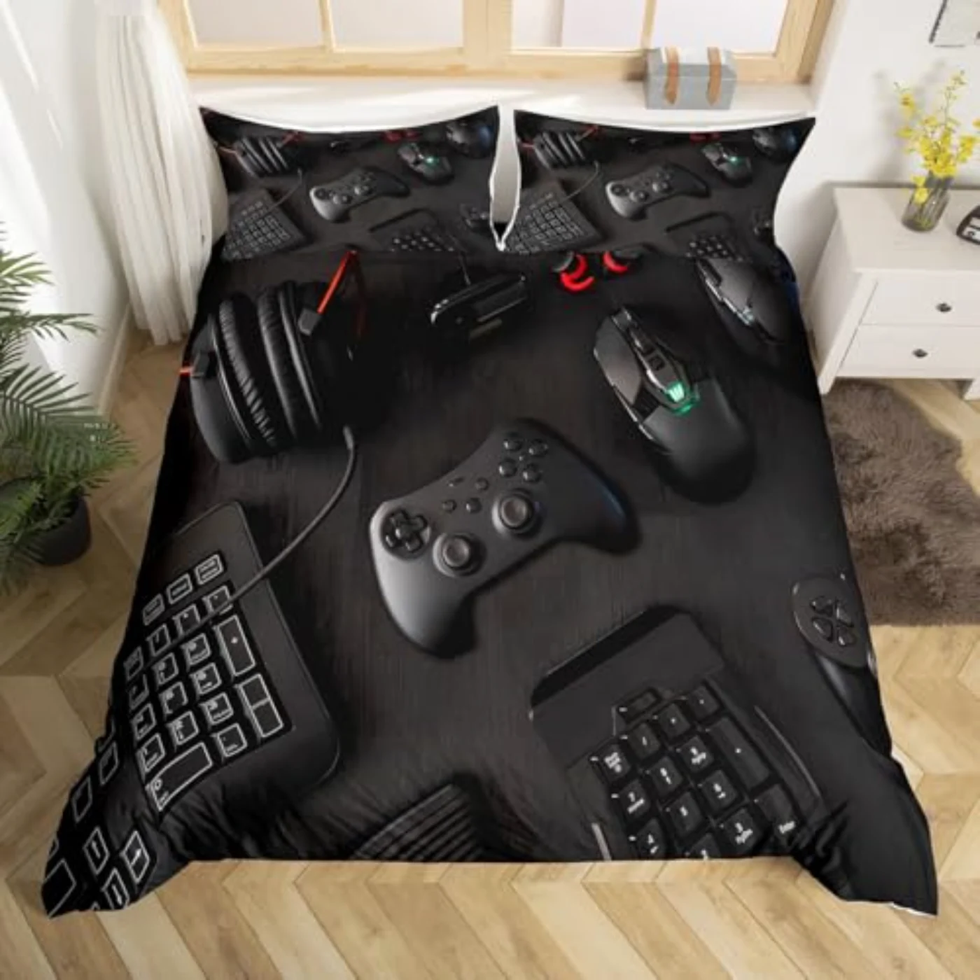 Modern Gamepad Duvet Cover, Queen