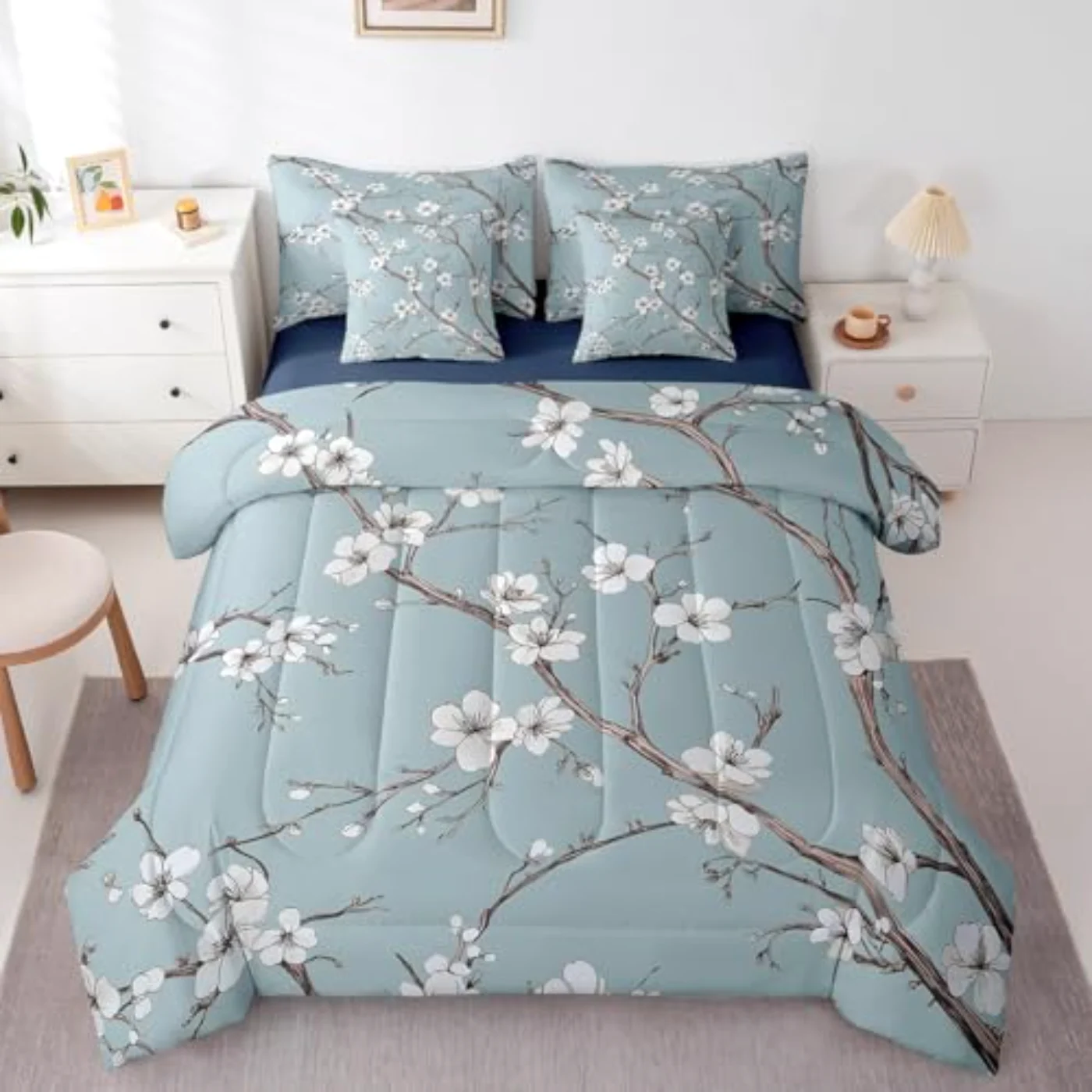 Cherry Blossom In Bag Comforter Set, Full