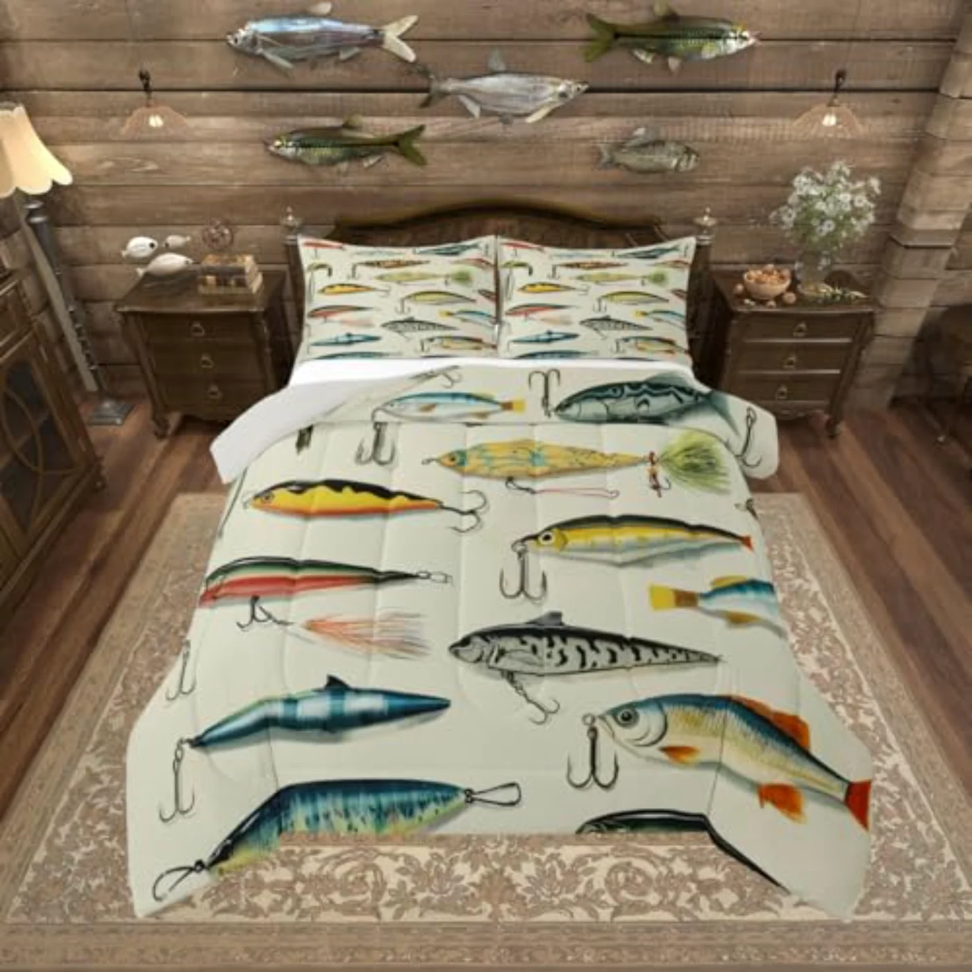 Fishing Boys Comforter Set, Queen