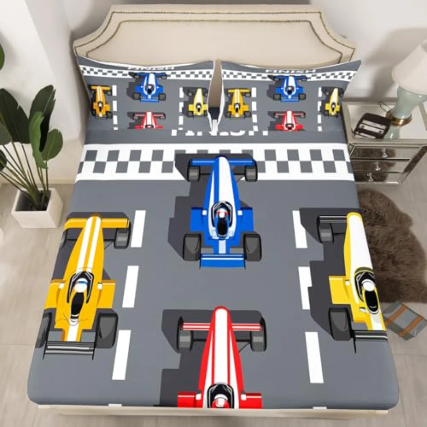 Boys Race Car Formula Car Sheet Set, Twin